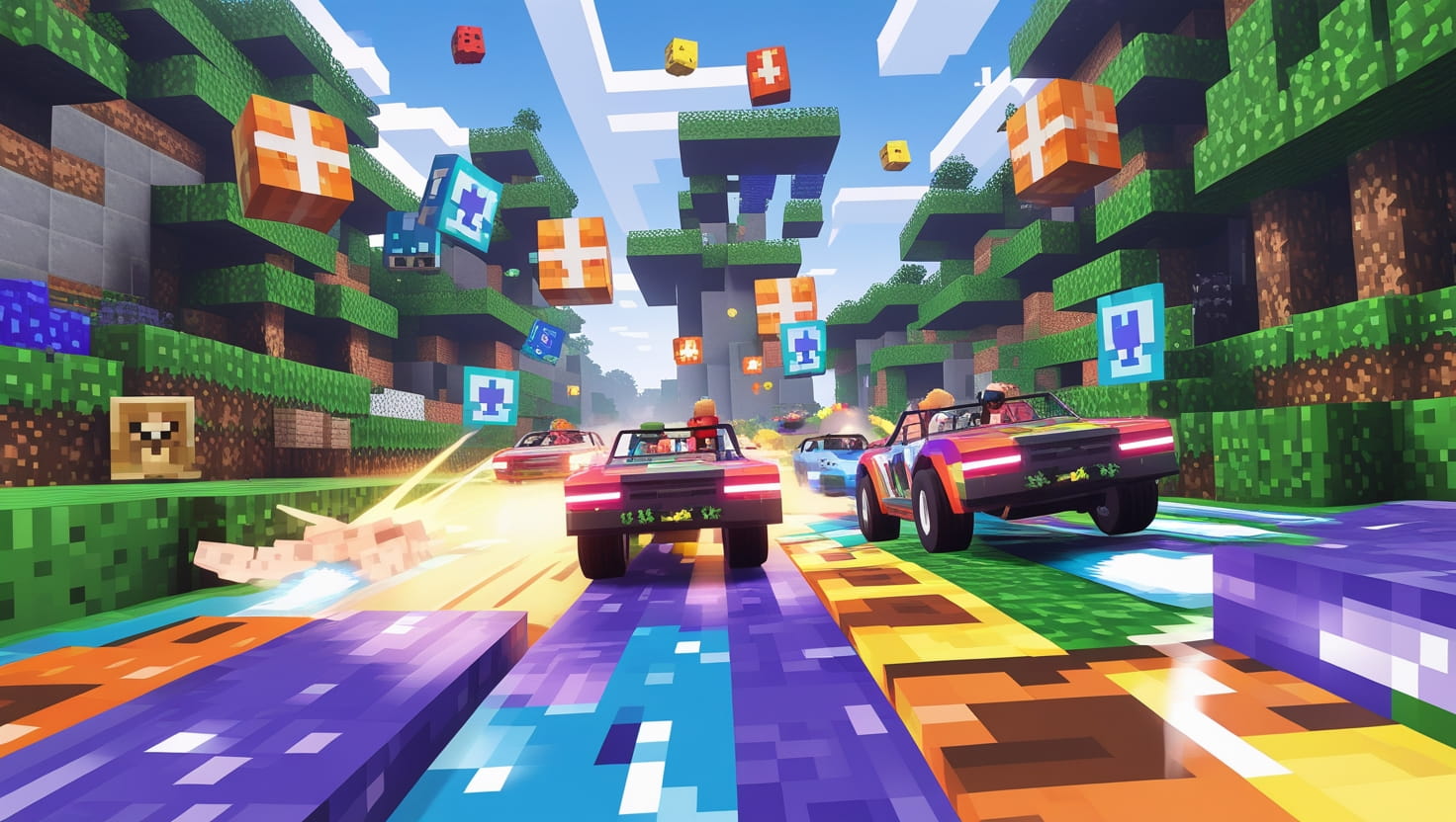 Lucky Block Race Map (1.21) – MCPE/Bedrock